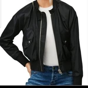 Free people black bomber jacket size small